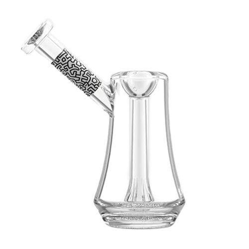 Black & White Glass Bubbler by Keith Haring