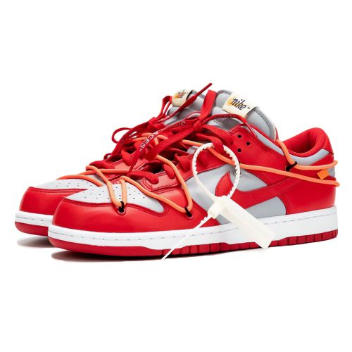 Dunk Low Off-White University Red Sneakers - Nike - 5.5 US / 5 UK / 38 EUR