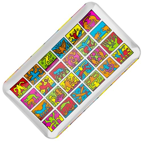 Multi Colour Glass Rolling Tray by Keith Haring