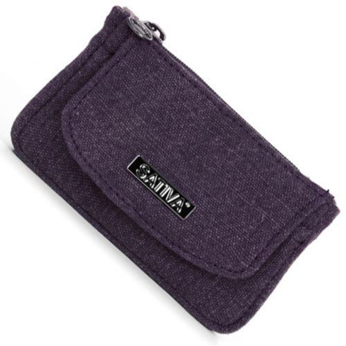 Hemp Coin Wallet & Key-ring by Sativa Bags - Plum