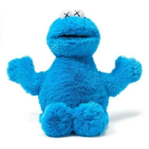 KAWS Sesame Street Uniqlo Cookie Monster Plush Toy - Blue