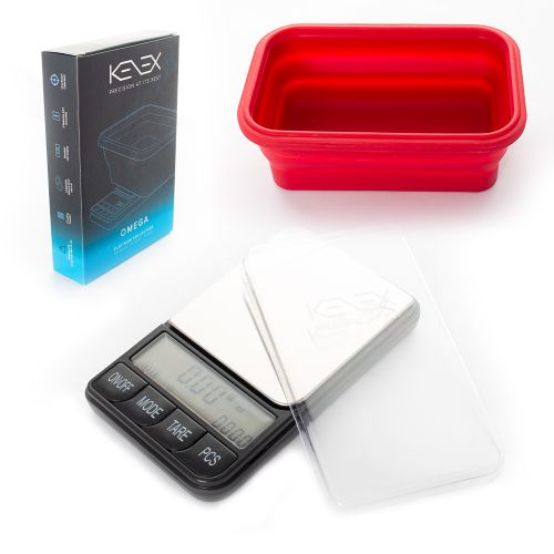 Omega Collapsible Silicone Bowl Digital Precision Scales (Platinum Collection) by Kenex