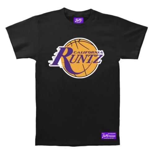 LA Basketball T-Shirt by Runtz – Black
