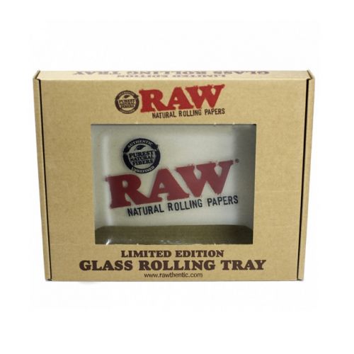 Mini Double Thick Glass Rolling Tray by RAW