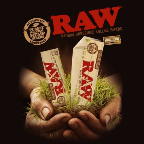 RAW Classic Connoisseur KingSize Slim with Tips Natural Rolling Paper