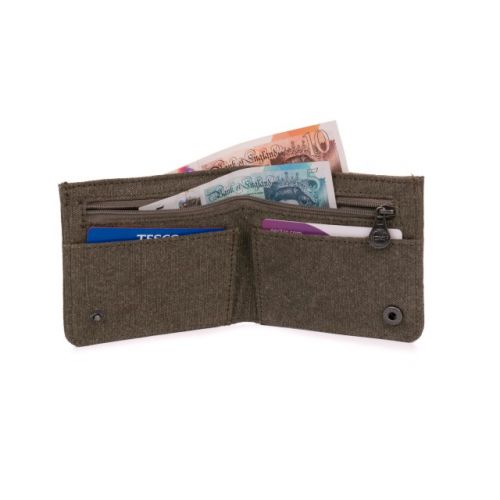 Flat Wallet by Sativa Hemp Bags - Khaki