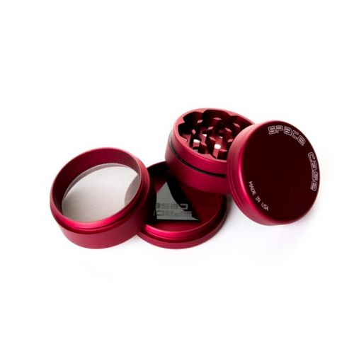 4 Piece (Small) Magnetic Matte Red Space Case Grinder