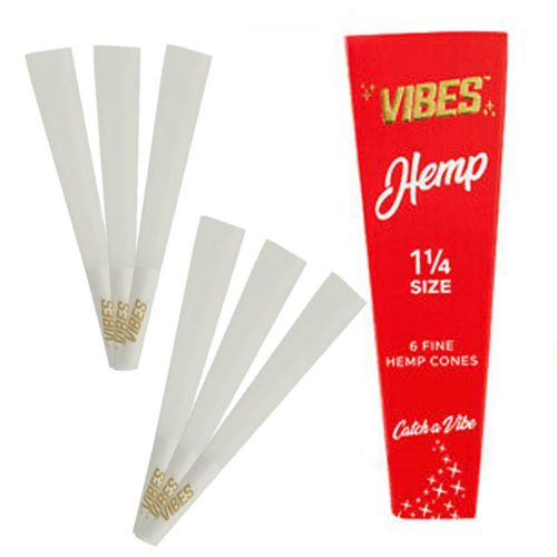 Vibes Cones Coffin Pack – 1 ¼ Size Hemp (Red)