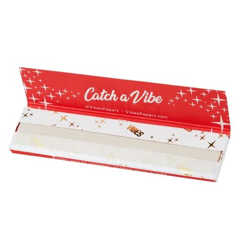 Vibes Rolling Papers - King Size Slim - Hemp (Red)