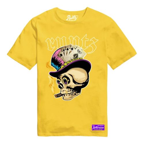 Skull T-Shirt By Runtz - Yellow