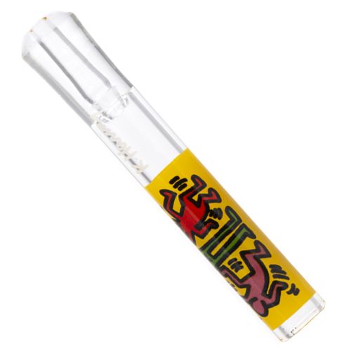 Yellow Glass Taster Pipe by Keith Haring