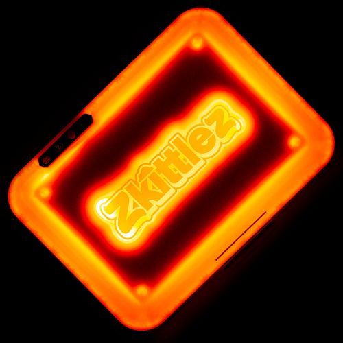 Zkittlez (Orange) LED Glow Rolling Tray by Glow Tray
