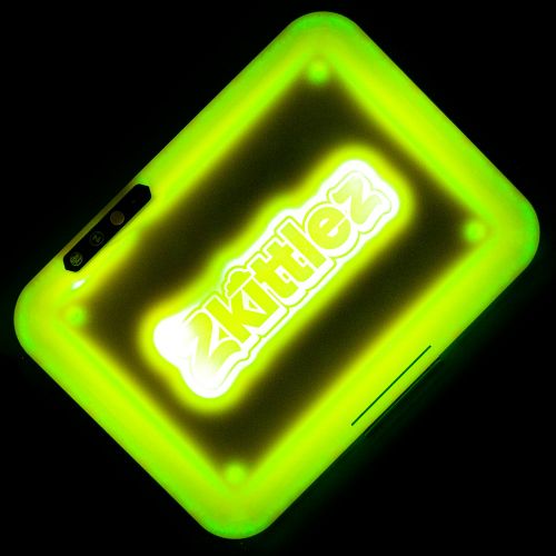 Zkittlez (Yellow) LED Glow Rolling Tray by Glow Tray