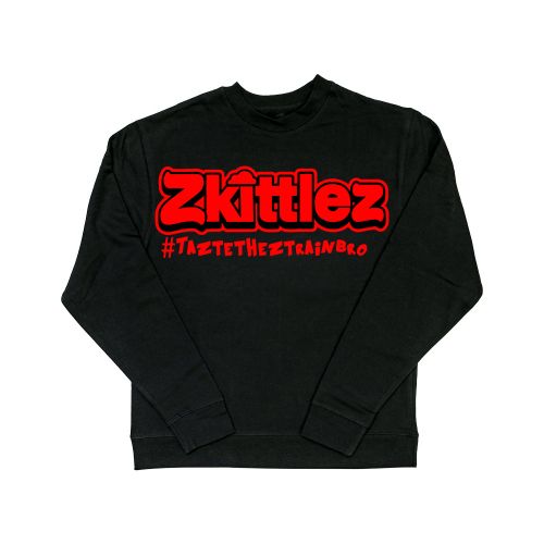 Official Zkittlez Taste The Z Train Red Crewneck Sweater