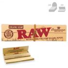 RAW Classic Connoisseur KingSize Slim with Tips Natural Rolling Paper (32/Papers